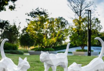 操場小貓雕塑提供，公園主題，幾何工藝