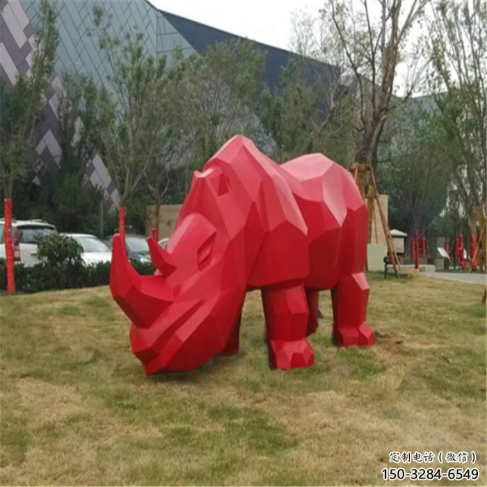 酒店小牛雕塑廠家，抽象卡通主題，噴漆工藝