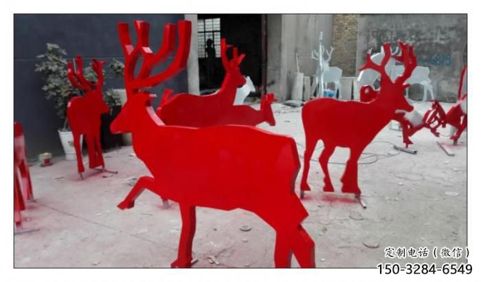 庭院小牛雕塑廠家，動(dòng)物主題，烤漆工藝