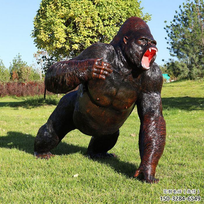 廣場猩猩雕塑廠家，動物擺件，仿古工藝
