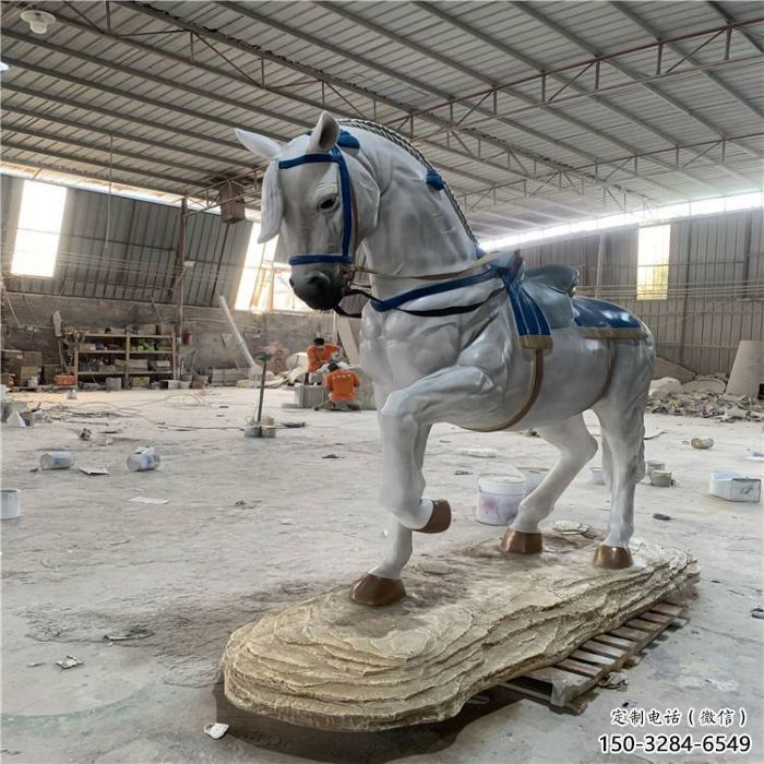 操場戰馬雕塑廠家，公園題材，動物主題