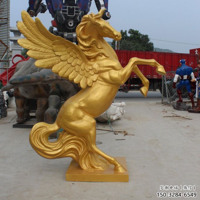 廣場天馬雕塑廠家，動物擺件，仿古工藝