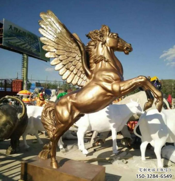 提供廣場天馬雕塑,公園主題,鍍銅工藝 提供廣場天馬雕塑,公園主題,鍍銅工藝