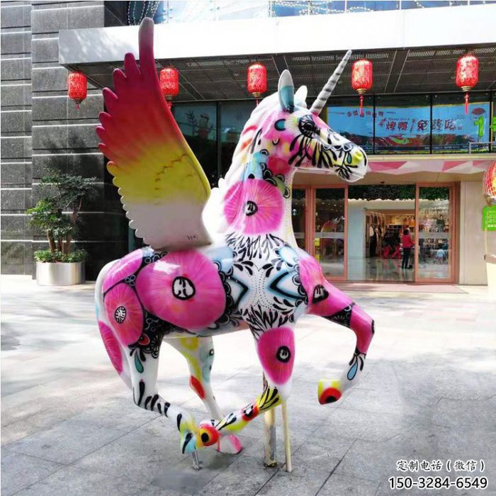 庭院天馬雕塑廠家,現代小品,彩繪工藝效果 庭院天馬雕塑廠家,現代小品,彩繪工藝效果