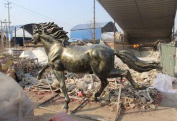 城市小馬雕塑廠家，動物擺件，仿銅工藝