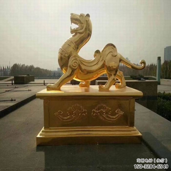 小區白虎雕塑廠家,拉絲動物雕塑,抽象效果 小區白虎雕塑廠家,拉絲動物雕塑,抽象效果