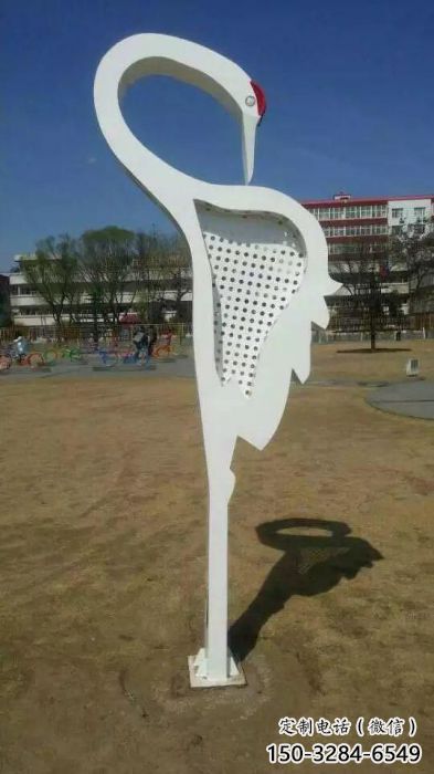 廣場白鷺雕塑，動物景觀雕塑，抽象效果