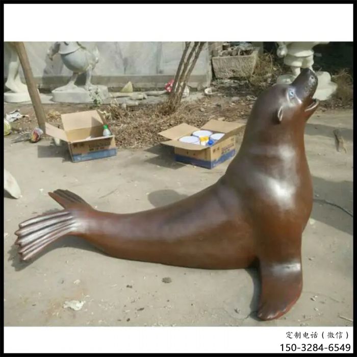 創意海豹雕塑廠家 步行街店門口雕塑 影視劇小品 創意海豹雕塑廠家 步行街店門口雕塑 影視劇小品