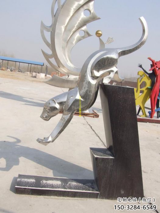 公園獵豹雕塑，仿真動物雕塑，鍛造工藝