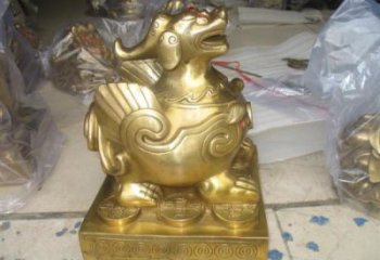 廣場(chǎng)貔貅雕塑廠家，動(dòng)物裝飾雕塑，仿銅制造