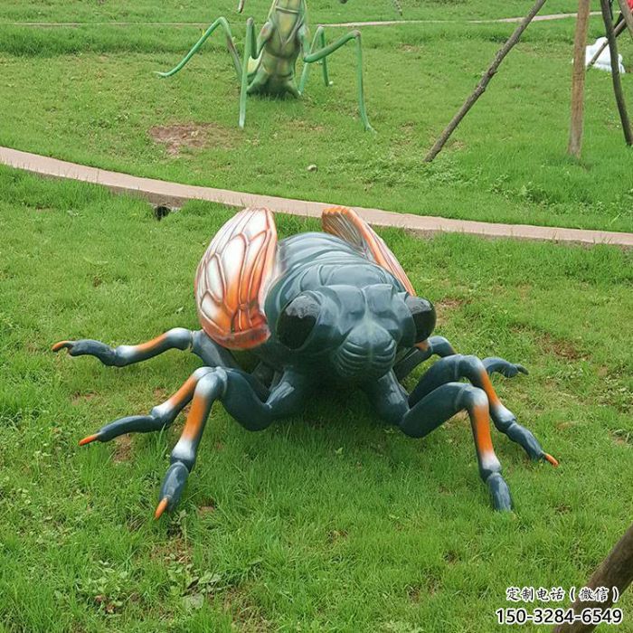 蝗蟲雕塑，仿古昆蟲雕塑，仿古擺件