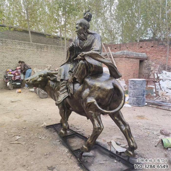 景區(qū)老牛雕塑，仿古動物雕塑，鐵藝材質(zhì)