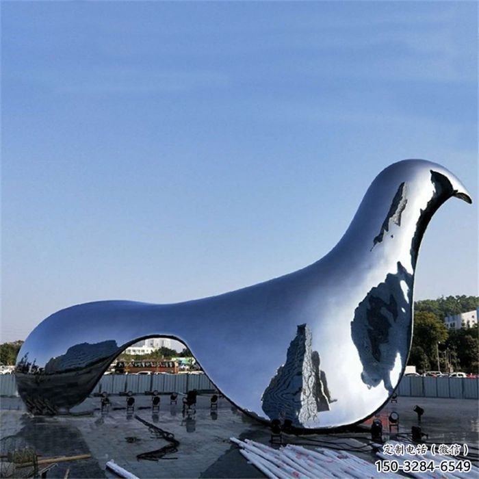 抽象鴿子雕塑,拉絲鳥類雕塑,抽象效果 抽象鴿子雕塑,拉絲鳥類雕塑,抽象效果