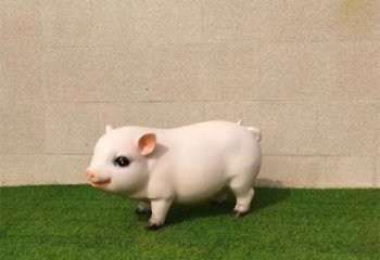 彩繪野豬雕塑，戶外動物雕塑，抽象效果