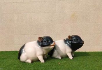 大型野豬雕塑，動物仿真雕塑，彩繪工藝