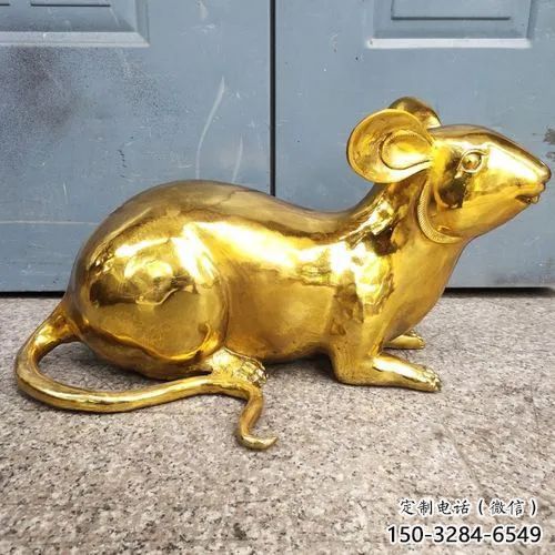 房地產(chǎn)老鼠雕塑，仿古雕塑，黃銅制造