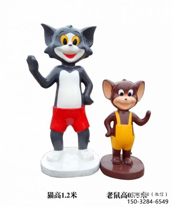 街道老鼠雕塑，鑄銅卡通雕塑，古銅效果