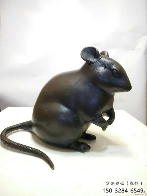 老鼠雕塑，鍍銅動(dòng)物雕塑，仿真工藝