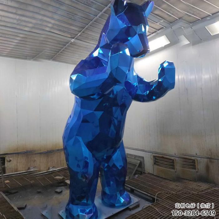 公園狗熊雕塑，彩繪動物雕塑，仿古擺件