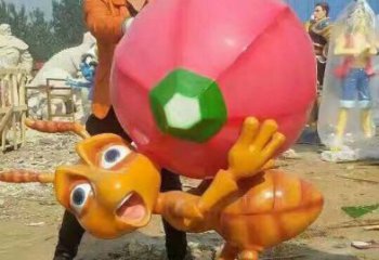 步行街蟲子雕塑，彩繪動物雕塑，仿真方式