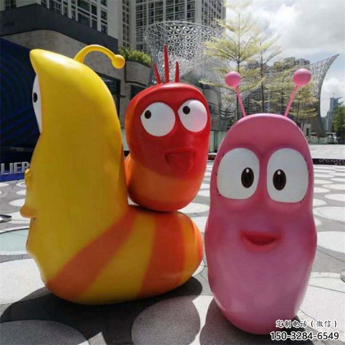 售樓部蟲子雕塑，彩繪戶外雕塑，動漫題材
