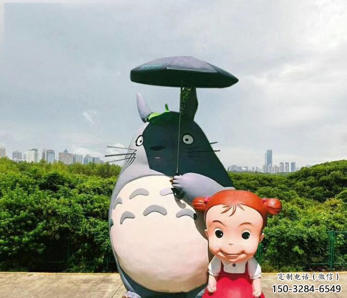 廣場龍貓雕塑,卡通美陳雕塑,抽象效果 廣場龍貓雕塑,卡通美陳雕塑,抽象效果
