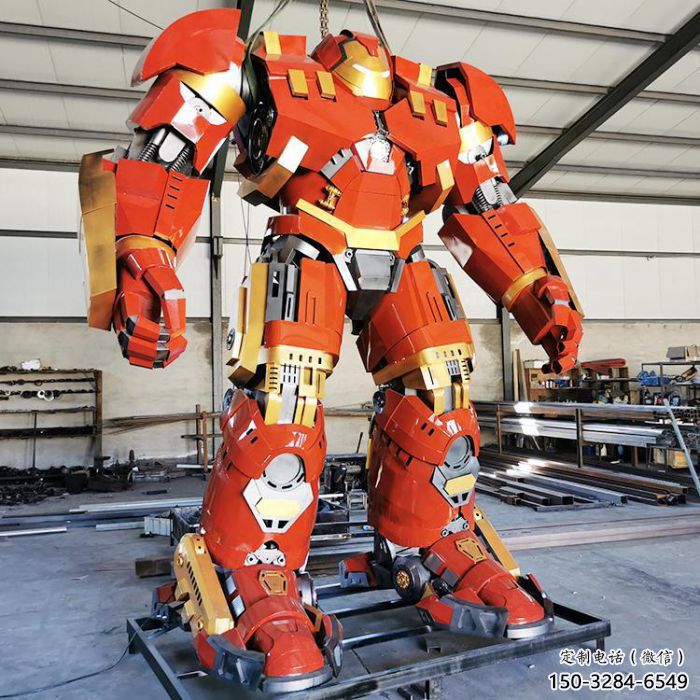 大紅蜂版機(jī)器人雕塑