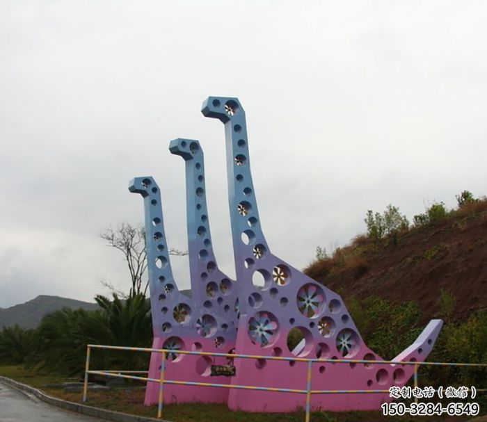 鏤空恐龍雕塑精選，露天雕塑，景觀烤漆恐龍雕塑訂做