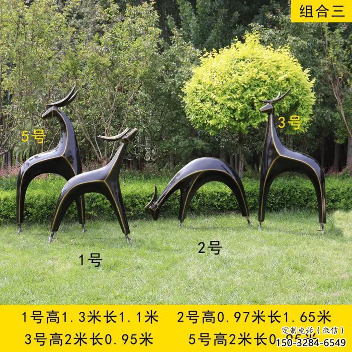 景觀小鹿雕塑精選，街道標識，抽象小鹿雕塑指用