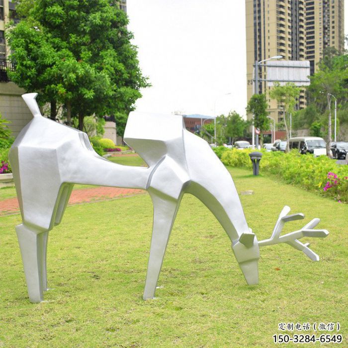 小鹿雕塑精選，露天雕塑，抽象小鹿雕塑制作展品