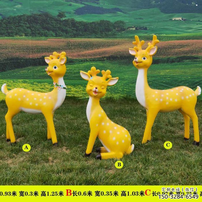 小鹿雕塑生產，動漫構件，卡通小鹿雕塑通用