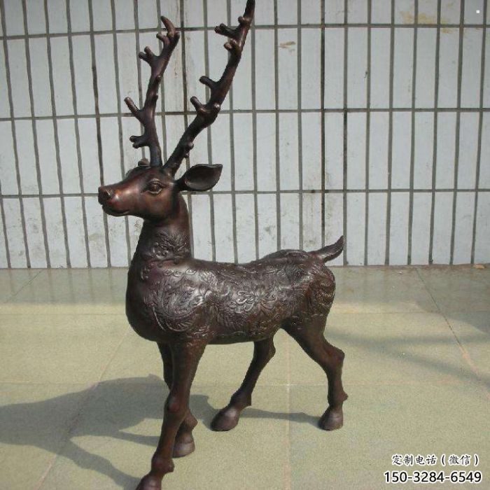銅梅花鹿雕塑供給，街道標識，梅花鹿銅雕塑供應(yīng)