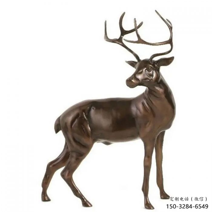 銅梅花鹿雕塑制造，廣場雕塑，制造梅花鹿銅雕塑批發
