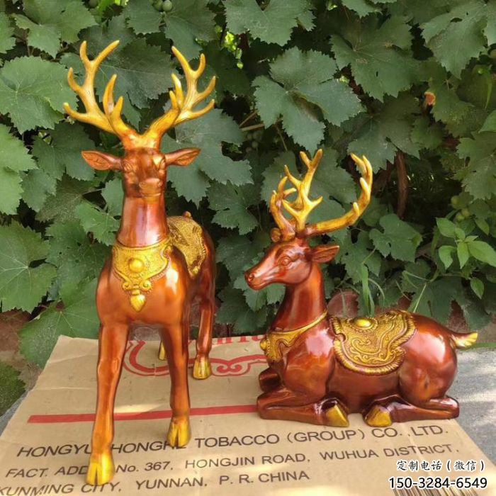 戶外馴鹿雕塑，公園廣場雕塑，仿真工藝制造
