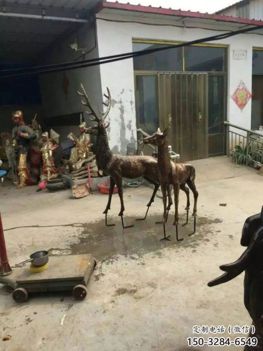 校園馴鹿雕塑，拉絲海洋雕塑，卡通主題