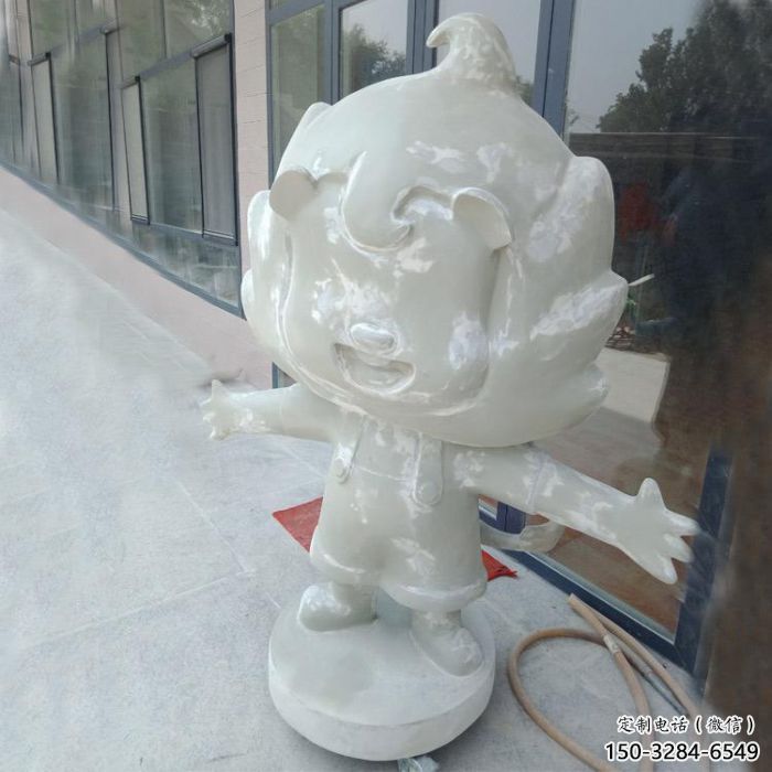 室外玻璃鋼卡通獅子雕塑制作，立體動漫效果