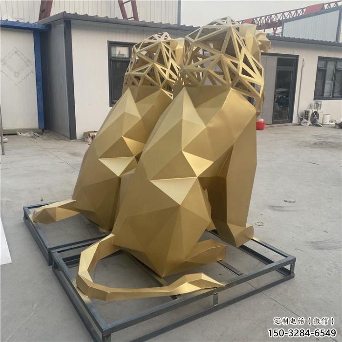 景觀獅子雕塑制造，歐式風(fēng)格，不銹鋼獅子雕塑定價(jià)