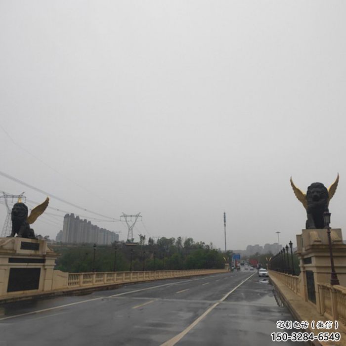 城市獅子雕塑常用，景觀小品，大型飛獅雕塑生產商