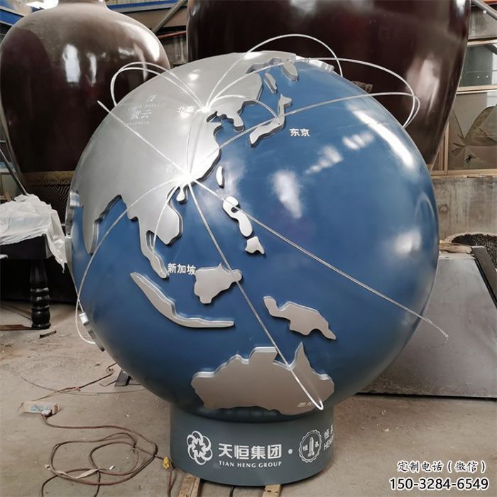 地球雕塑指用，白鋼構(gòu)件，不銹鋼地球雕塑廠家提供