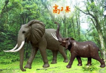 雕塑大象景觀制造，動物小品，景觀仿真大象雕塑優價