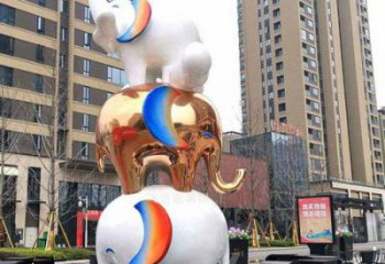 大象雕塑定價，街頭雕塑，烤漆卡通大象雕塑定價