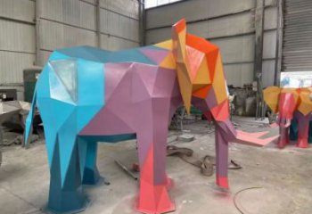 園林大象雕塑標準，彩鋼制作，景觀烤漆大象雕塑優(yōu)價