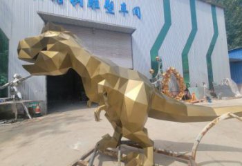 景觀恐龍雕塑優(yōu)選，陸地擺件，藝術幾何恐龍雕塑供應