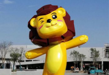 廣場獅子雕塑，卡通動(dòng)物景觀小品，商場美陳擺件