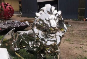 亮面獅子雕塑標準，廣場雕塑，不銹鋼獅子雕塑供給