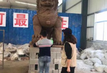 制造獅子雕塑專供，地標擺件，蹲獅雕塑磨具