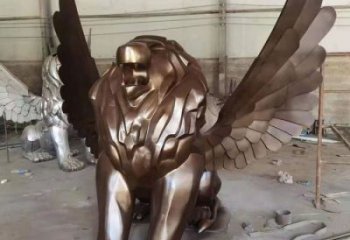 紅銅獅子雕塑優價，鑄造工藝，飛獅雕塑制作