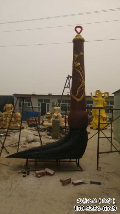 街道毛筆雕塑,鍛造景觀雕塑,古銅效果 街道毛筆雕塑,鍛造景觀雕塑,古銅效果