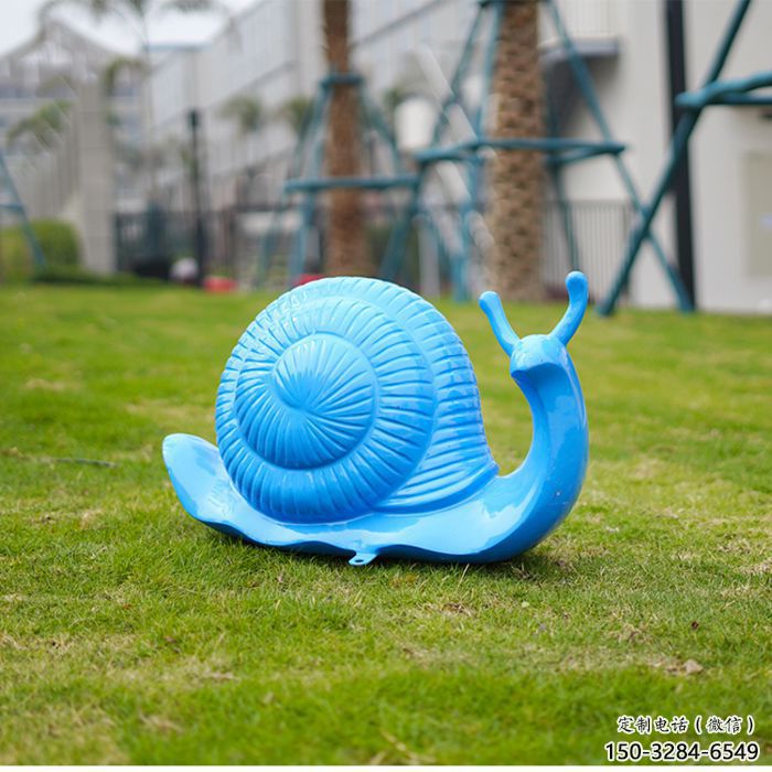 深圳彩繪蝸牛雕塑廠家，園林動物小品，玻璃鋼蝸牛雕塑生產