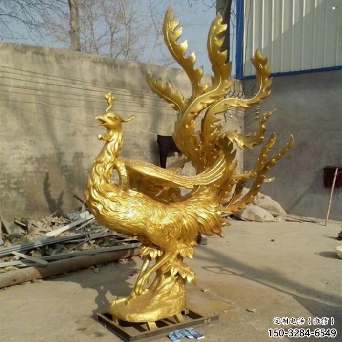 百色鳳凰雕塑廠家，鍛造工藝，銅鳳凰雕塑廠家承接